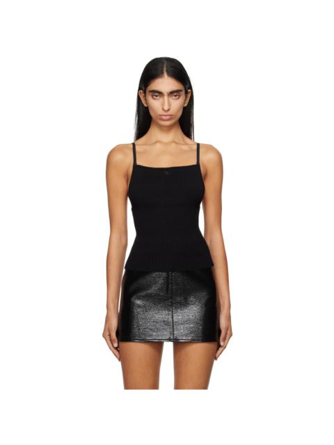 courrèges Black Ribbed Camisole