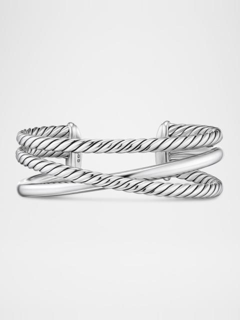 DAVID YURMAN Bold Crossover 3 Row Bracelet in Sterling Silver, 20mm