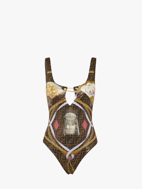 FENDI Fendace multicolor Lycra® swimsuit