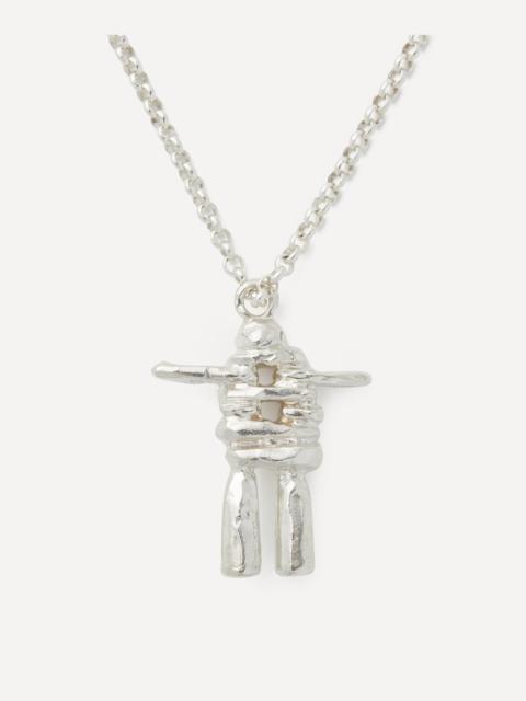 ALIGHIERI Sterling Silver Skeleton Of The Self Pendant Necklace