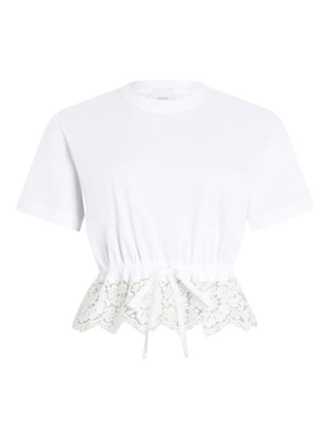 PATOU lace-hem T-shirt