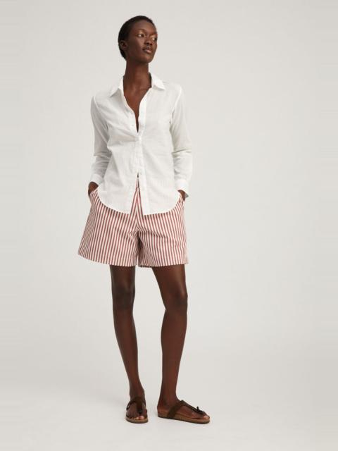 SPRWMN WHITE VOILE FITTED BUTTON DOWN