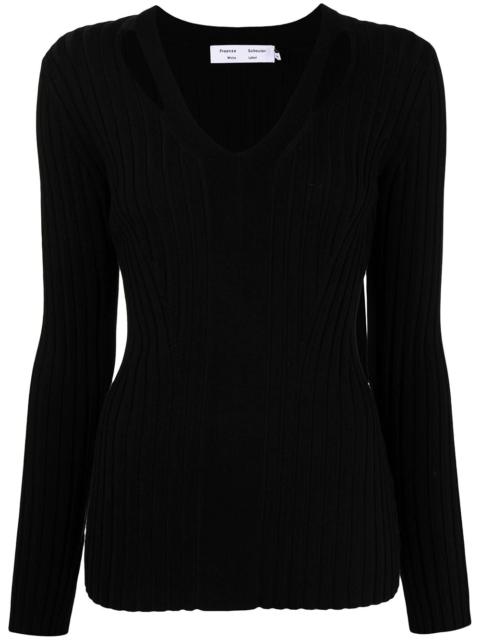 Proenza Schouler ribbed-knit V-neck jumper