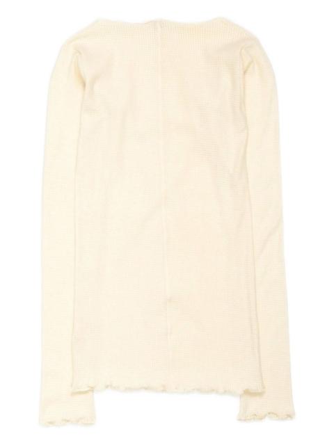 BASERANGE waffle-knit long-sleeve sweater