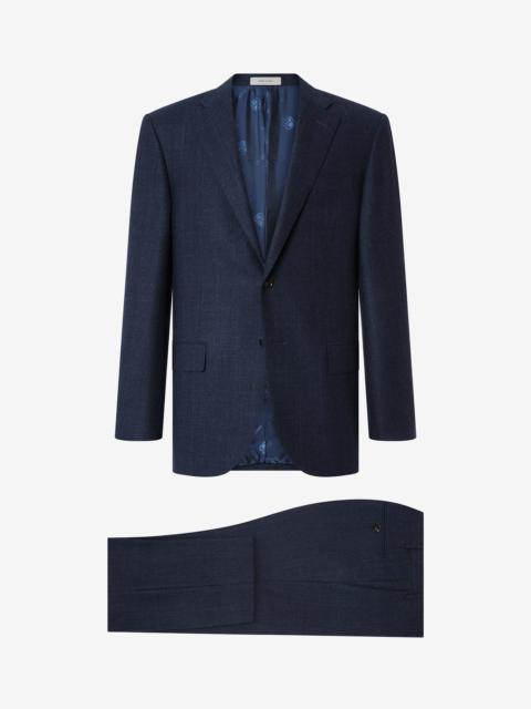 CORNELIANI Navy blue wool and cashmere suit