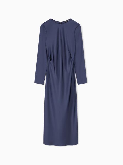 EMPORIO ARMANI DRESS IN TECHNO TWILL