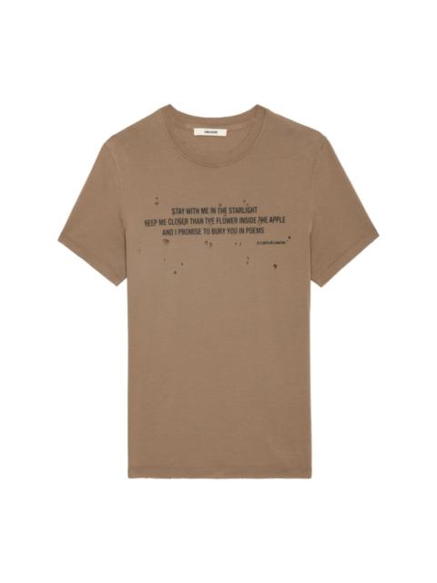 Zadig & Voltaire distressed-effect organic cotton T-shirt