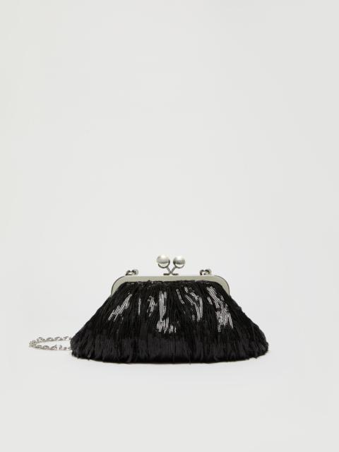 WEEKEND Max Mara FLOU Small Pasticcino Bag with fringes and sequins