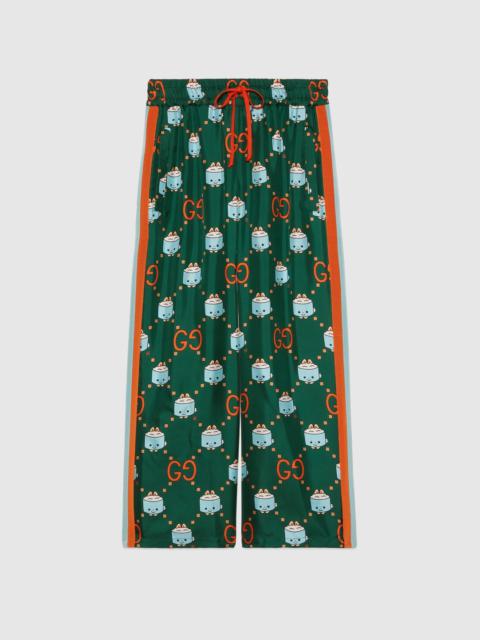 GUCCI GG animal print silk pant