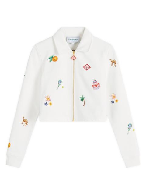 Casablanca Elements En Crayon Crop Track Jacket