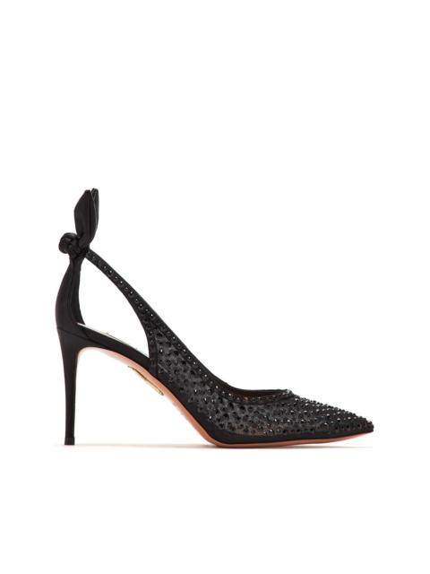 AQUAZZURA 85mm crystal-embellished pumps
