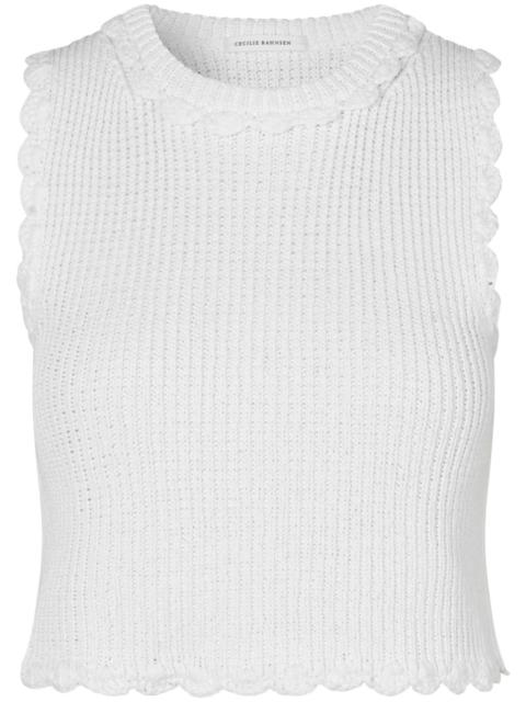 CECILIE BAHNSEN Vimona ribbed-knit top