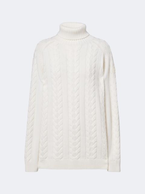 Fusalp Elwena cable-knit wool and cashmere sweater