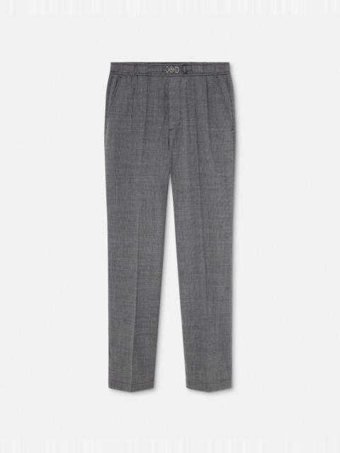 VERSACE Houndstooth Wool Pants