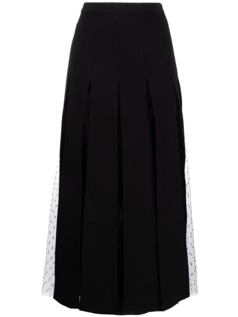 REDValentino tulle-panelled midi skirt