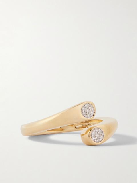 STONE AND STRAND Hug 10-karat gold diamond ring Gold