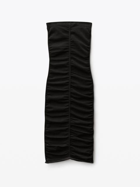Alexander Wang RUCHED STRAPLESS DRESS IN STRETCH NYLON
