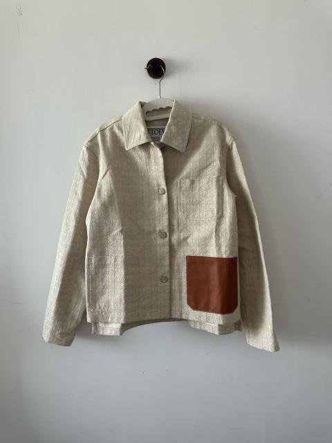 Loewe Loewe Logo-Print Leather Jacket