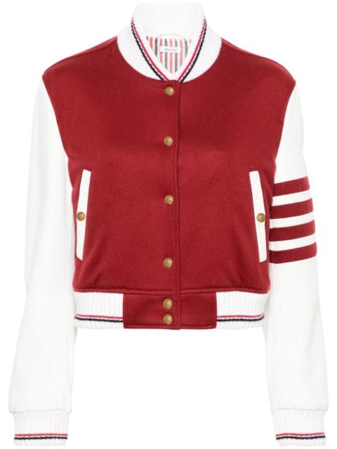 Thom Browne 4-Bar 줄무늬 varsity 재킷