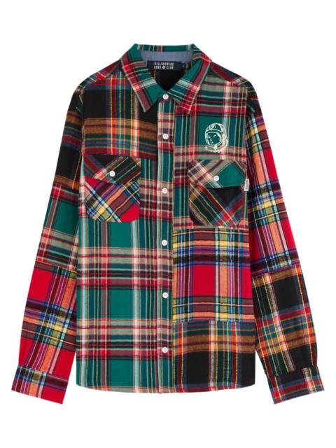 BILLIONAIRE BOYS CLUB Billionaire Boys Club Plaid Logo-embroidered Flannel Shirt