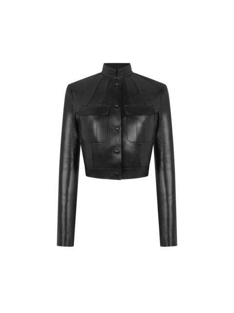 TOM FORD BONDED NAPPA LEATHER OFFICER JACKET