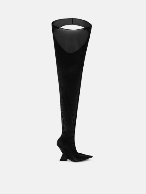 THE ATTICO ''CHEOPISSIMA'' BLACK THIGH HIGH BOOT