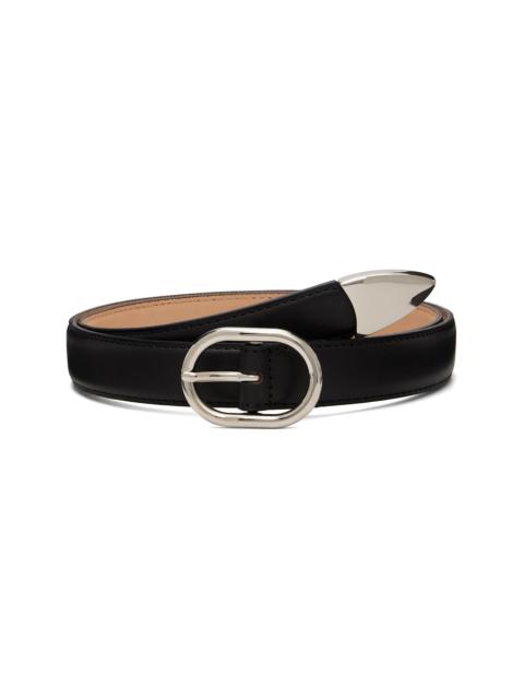 SOLID HOMME Black Solid Belt