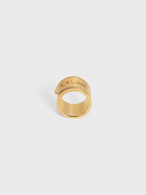 CELINE CELINE RIBBON LARGE RING IN BRASS WITH GOLD FINISH