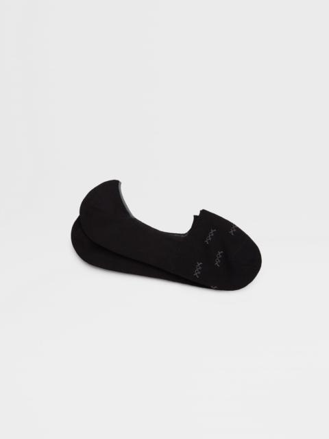 ZEGNA BLACK COTTON BLEND SOCKS
