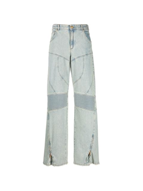 Blumarine panelled high-waisted jeans