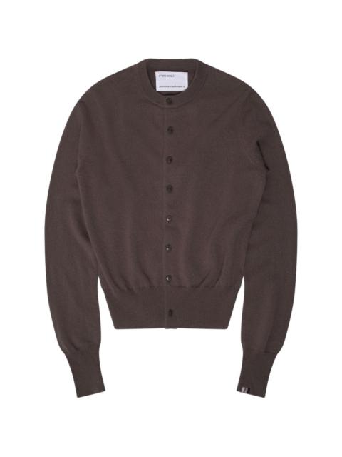 extreme cashmere fine-knit button-up cardigan