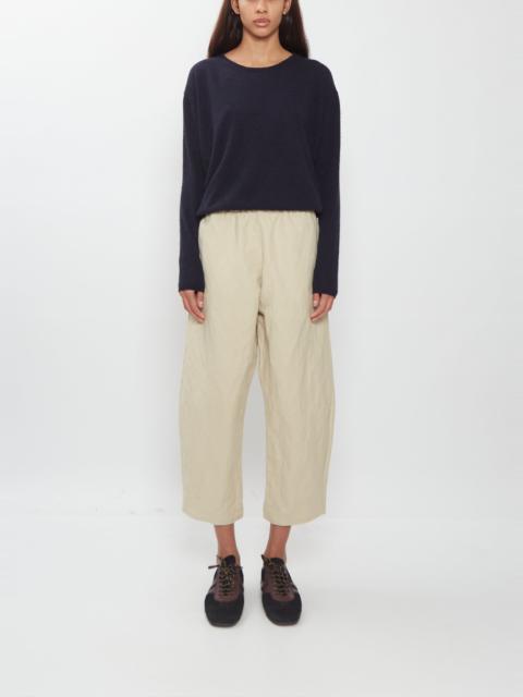 apuntob Wool Cotton Curved Cropped Pants — Natural