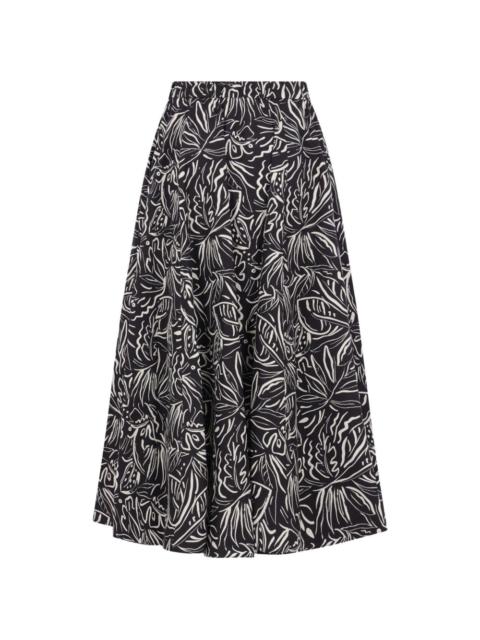 Aspesi floral-print midi skirt