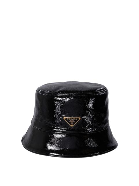 Prada Prada Naplak Patent Leather Bucket Hat