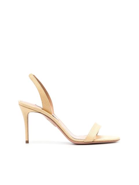 AQUAZZURA 95mm single-strap leather sandals