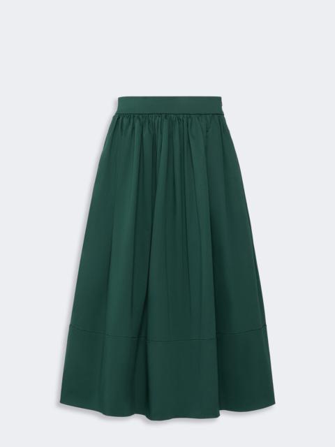 WEEKEND Max Mara WKSLIRA Cotton satin midi skirt - DARK GREEN