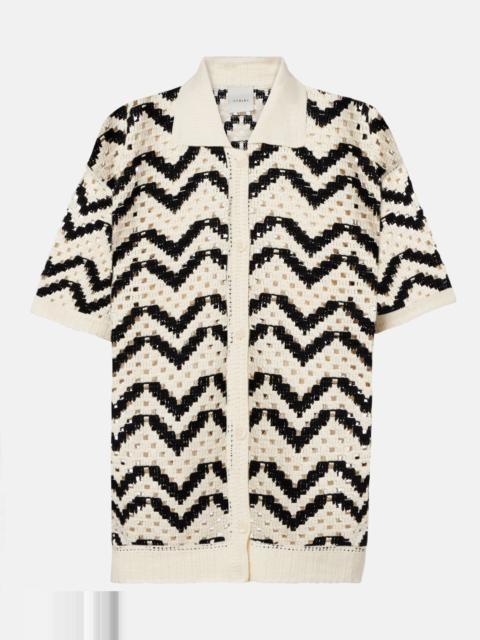 VARLEY Anais crochet cotton polo shirt