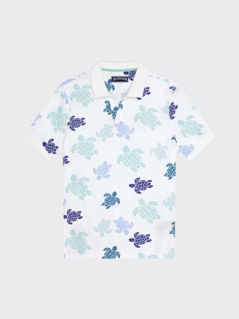 Vilebrequin MEN COTTON PIQUE POLO RONDE DES TORTUES MULTICOLORES