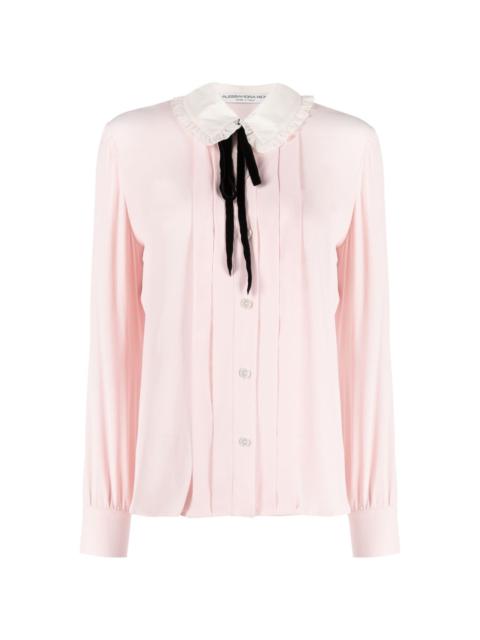 Alessandra Rich frilled-collar long-sleeve shirt