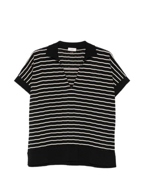 AGNONA striped V-neck T-shirt