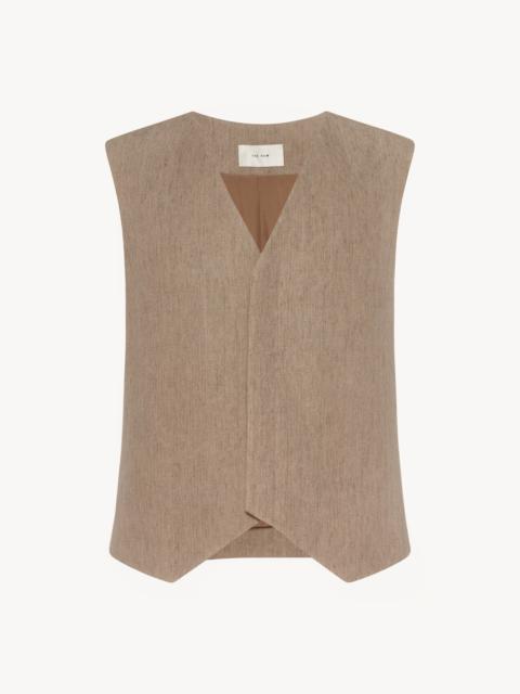 The Row Derek Vest in Linen and Cashmere