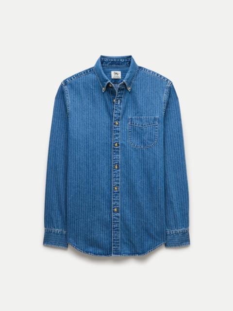 J.CREW Midweight denim shirt in dobby stripe