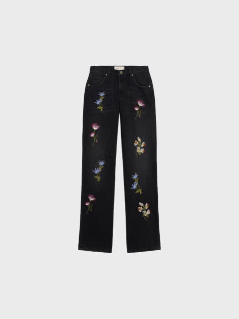 Blumarine JEANS WITH FLOWER EMBROIDERY