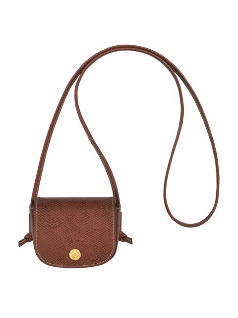Longchamp Épure Coin purse with leather lace Brown - Leather