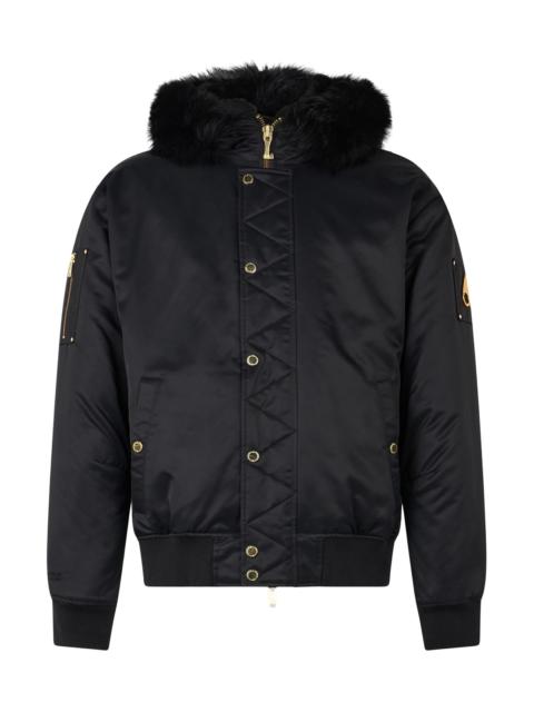 MOOSE KNUCKLES Men's Denali Gold Bomber Jacket - Black