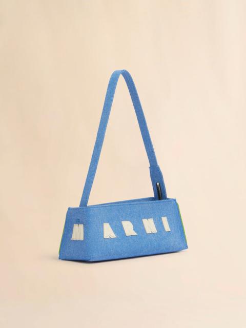 Marni BLUE DENIM MUSEO BAGUETTE BAG