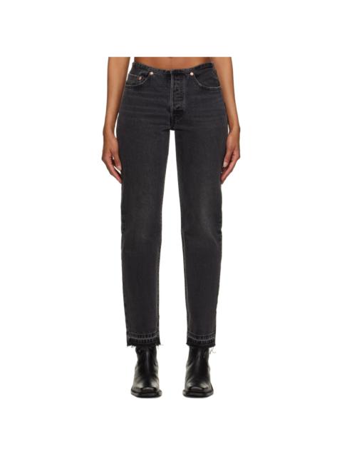 Black 501 Mini Waist Jeans