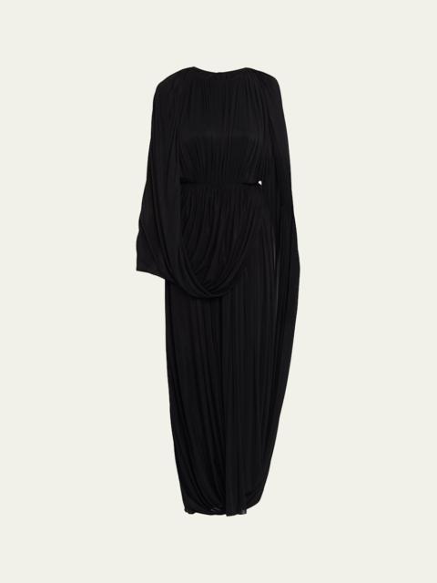 FFORME Kahlo Assymetric Draped Loop Jersey Dress