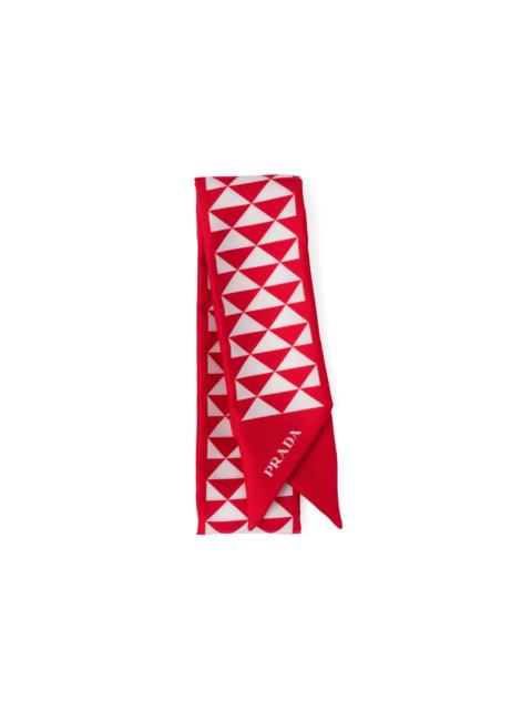 Prada Printed twill scarf