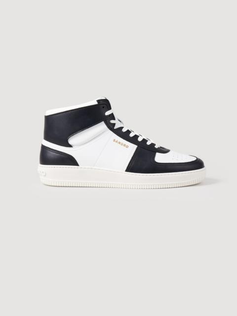 Sandro Leather high-top sneakers